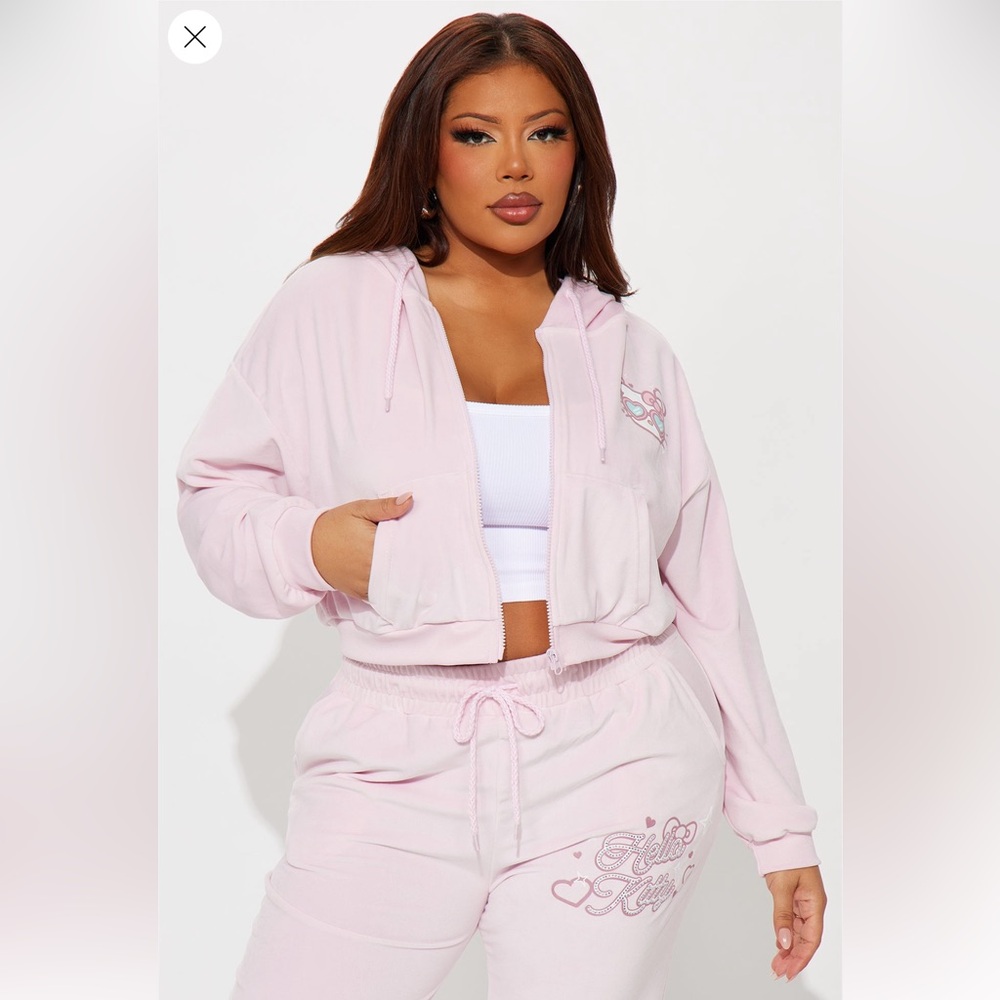 Fashion Nova Hello Kitty Pink Tracksuit